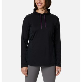 Columbia Ženske Majice S Kapuljačom - Piney Ridge Long Sleeve Knit Crne | TISZ-03159
